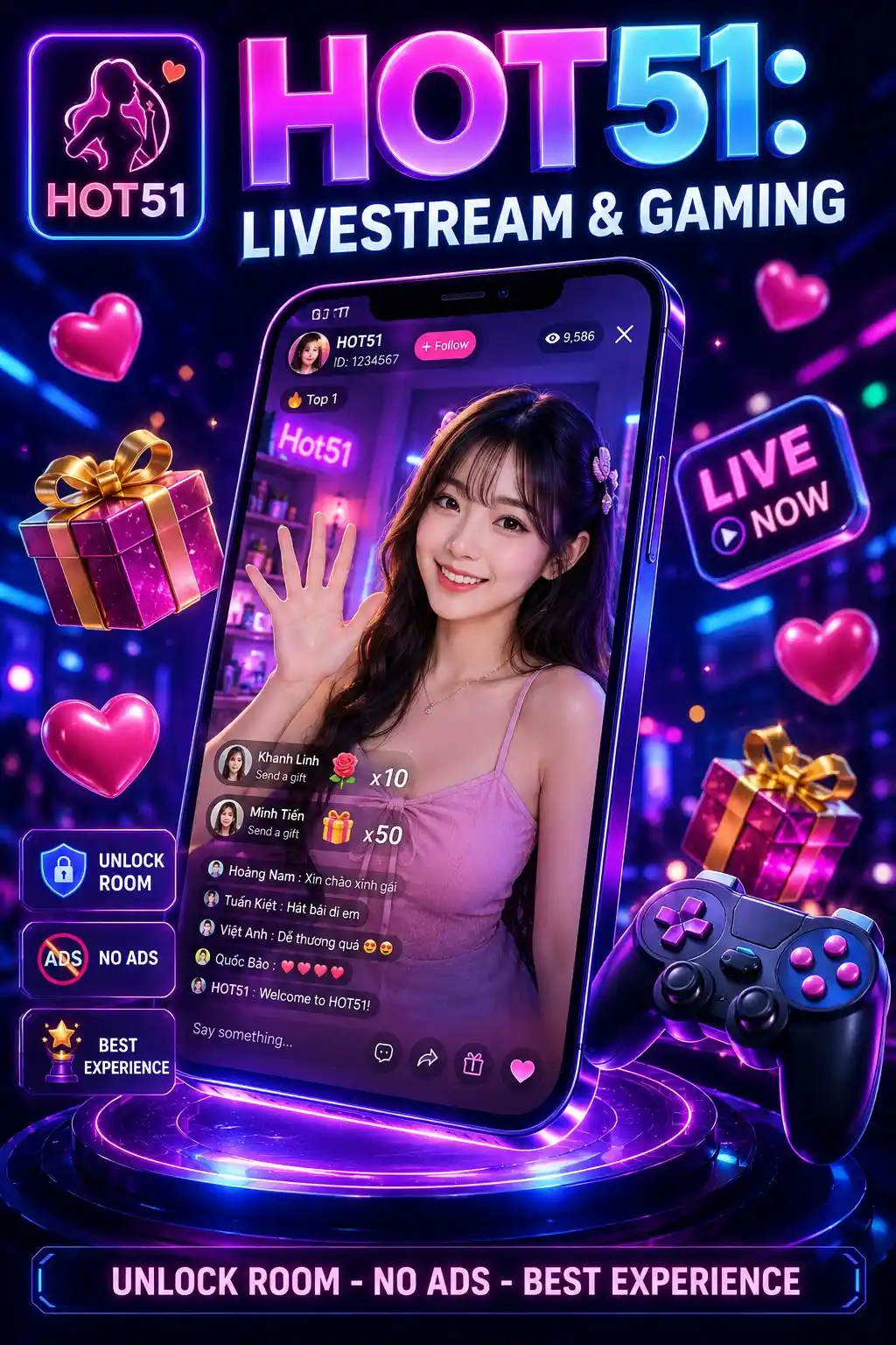 Hot51 Là Gì Tải App Hot51 Mod APK Unlock Room Việt Nam (2026)